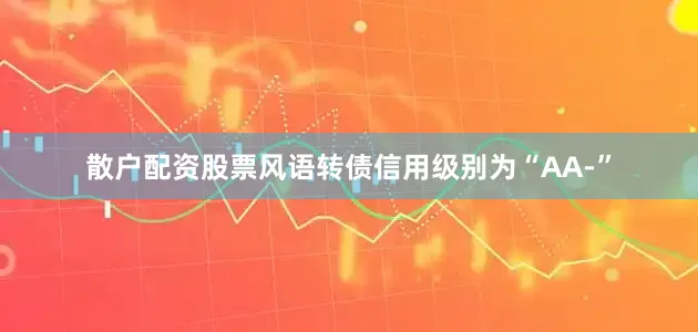 散户配资股票风语转债信用级别为“AA-”