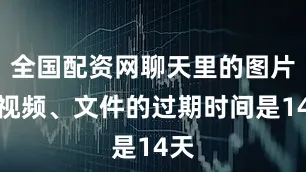 全国配资网聊天里的图片、视频、文件的过期时间是14天